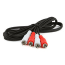 CABO DE ÁUDIO 2RCA + 2RCA EMBORRACHADO NÍQUEL 1,80 METRO - PC / 10