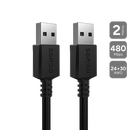 Cabo De Dados Usb A 2.0 M Para Usb A 2.0 M - 2 Mts - Puam2-2