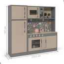 Cozinha Infantil Completa Fogão Geladeira Cinza Connect