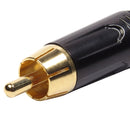 Conector Linha Rca Macho Vermelho Metal Storm 10 Unidades
