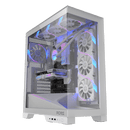 Gabinete Gamer Pcyes Forcefield Flow White Ghost - Gfffwg
