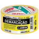 Fita Para Demarcação De Solo Pvc Amarela 48mm X 14m