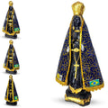 Imagem De Nossa Senhora Aparecida Em Gesso Manto De Veludo