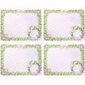 Kit 4 Jogos Americanos Páscoa Floral Vintage Pássaros 43cmx34cm - UN / 4