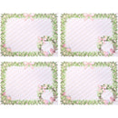 Kit 4 Jogos Americanos Páscoa Floral Vintage Pássaros 43cmx34cm - UN / 4