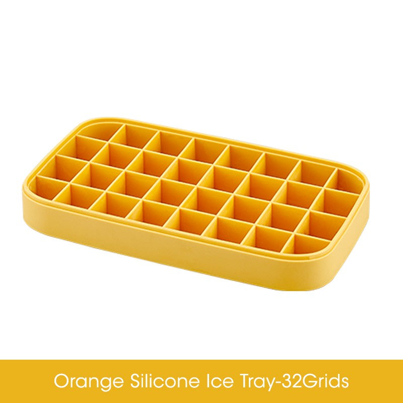 Bandeja Gelo Silicone Com Armazenamento E Tampa 36 Cubos