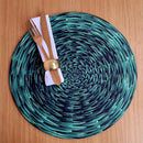 Kit 4 Capas Sousplat Trançado Verde 35cmx35cm - UN / 4