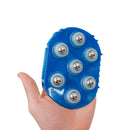 Massageador Luva Corporal Portatil 7 Esferas Cor:azul
