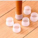 4 Protetores Silicone Cadeira Mesa Cama Redondo Transparente