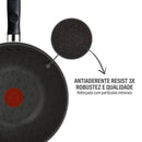Frigideira Wok Rochedo Robusta Grafite 25cm - CXM / 6
