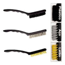 Kit Jogo 3 Escovas Limpeza Grelha Panela Rejunte Sujeira