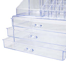 Organizador Porta Maquiagem Acrilico Duplo Pincel 3 Gavetas