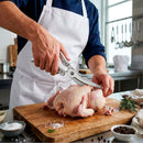 Tesoura De Cozinha Trinchar Desossar Frango Carne Aço Inox