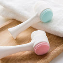 Escova Massagem Facial Limpeza Esfoliação Suave 2 Em 1