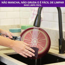 Frigideira Wok Rochedo Facilita Vermelho 24cm - CXM / 6