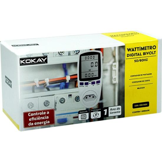 Alicate Wattímetro Digital Kokay Bivolt