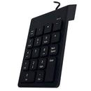 Teclado Numérico Portátil Com Fio Usb Preto 18 Teclas