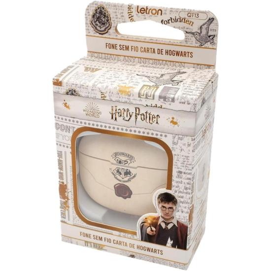 Fone de Ouvido Bluetooth Letron Harry Potter Branco