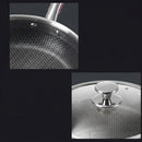 Frigideira Aço Inox 30cm Com Tampa Antiaderente Panela