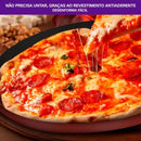 Assadeira de Pizza Rochedo Dura+ com Revestimento Antiaderente 35cm - CXM / 12
