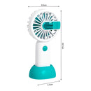 Mini Ventilador Portátil Recarregável Com Base Cor:azul