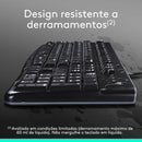 Kit Teclado e Mouse Com Fio USB Logitech MK120 Preto