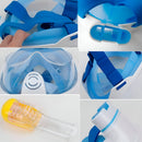 Máscara De Mergulho Com Snorkel Central Piscina Natação Azul