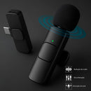 2 Microfones Wireless Lapela Adaptador Ios Encaixe Tipo C