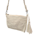 Bolsa Artesanal Lateral Transversal Casual Praia Cor:branco