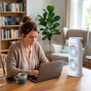 Mini Ventilador Climatizador Duplo De Mesa Portátil