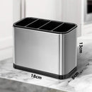 Porta Talher Escorredor Inox 4 Divisórias Pia Cozinha