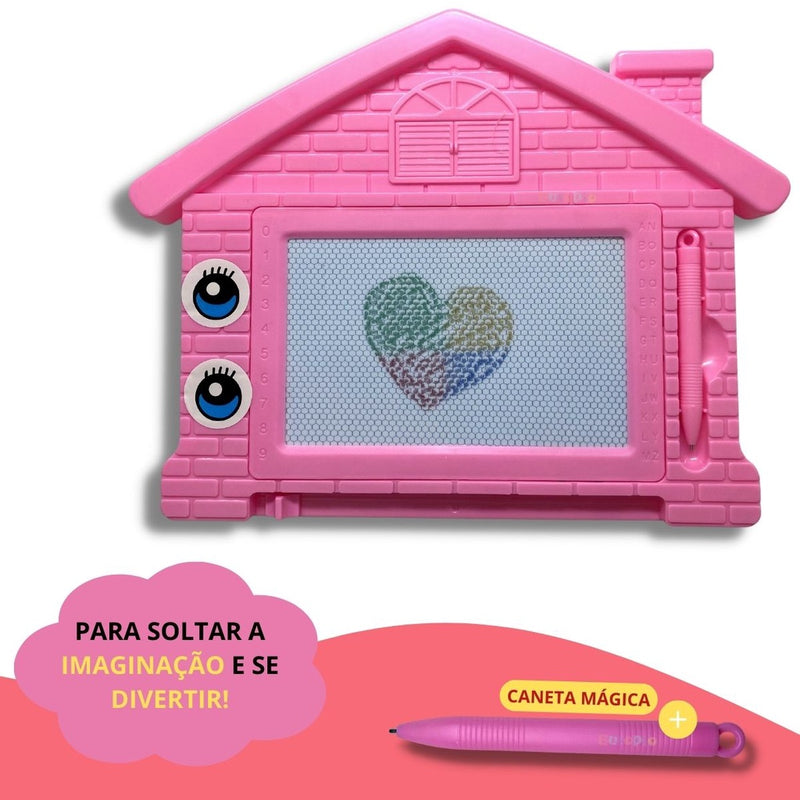 Lousa Mágica Infantil Com Caneta Magnética 30cm