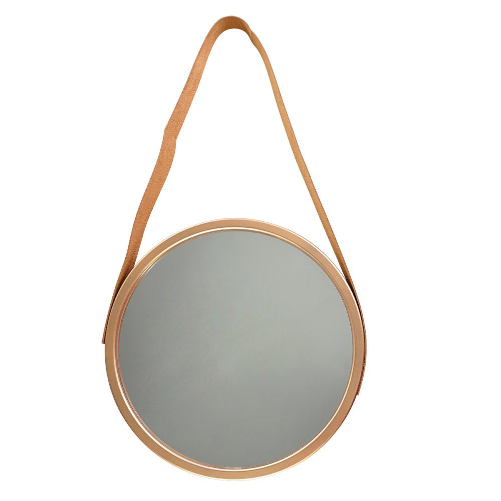 Espelho Decorativo Pequeno Redondo 45cm Rose Gold
