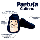Pantufa Gatinho Infantil Azul Tam. 34/35