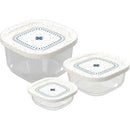 Pote Plástico Conj. 3potes Encaixáveis C/val Kit