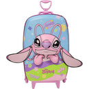 Mochila Infantil Com Rodinha Stitch Angel