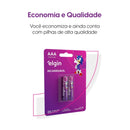 Pilha Recarregável Aaa 1000 Mah Elgin Com 02 Unidades
