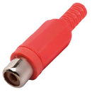 PLUG JACK RCA PLASTICO NIQUEL VERMELHO - PC / 10