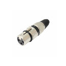 Cannon Xlr Femea Metal Niquelado C/5 Preto Importado