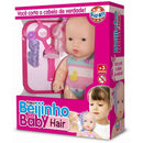 Boneca Meu Beijinho Baby Hair Com Tesoura E Mecha Trocável