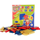 Brinquedo Pedagógico De Madeira Blocos Lógicos 48 Peças