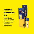 Pilha Zinco Aa4 Rayovac Amarelinhas Tubo Com 48 Unidades