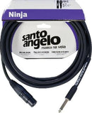 Cabo De Microf. Ninja Hg 0,20 Mm P10/xlr Femea 15ft 4,57m Pt