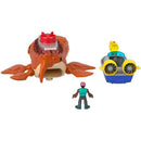 Imaginext Jw Rebirth Mosasaurus Com Som, Movimento E Barco Patrulha