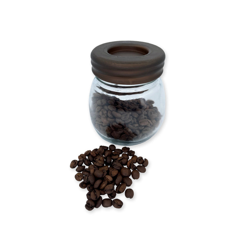 Moedor De Café Manual Vidro Plastico Inox Ceramica - Marrom