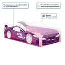 Cama Carro Menina Rosa Kids Solteiro