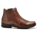 Botina Casual Conforto Couro Marrom - RT1601FLOCFE