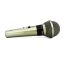 Microfone Cardioide Leson Sm-58 P4 Ouro Com Suporte E Cabo 5 Metros