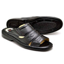 Chinelo Masculino Conforto Couro Preto - RT2600FLYPTO