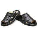 Chinelo Masculino Conforto Couro Preto - RT2600FLYPTO